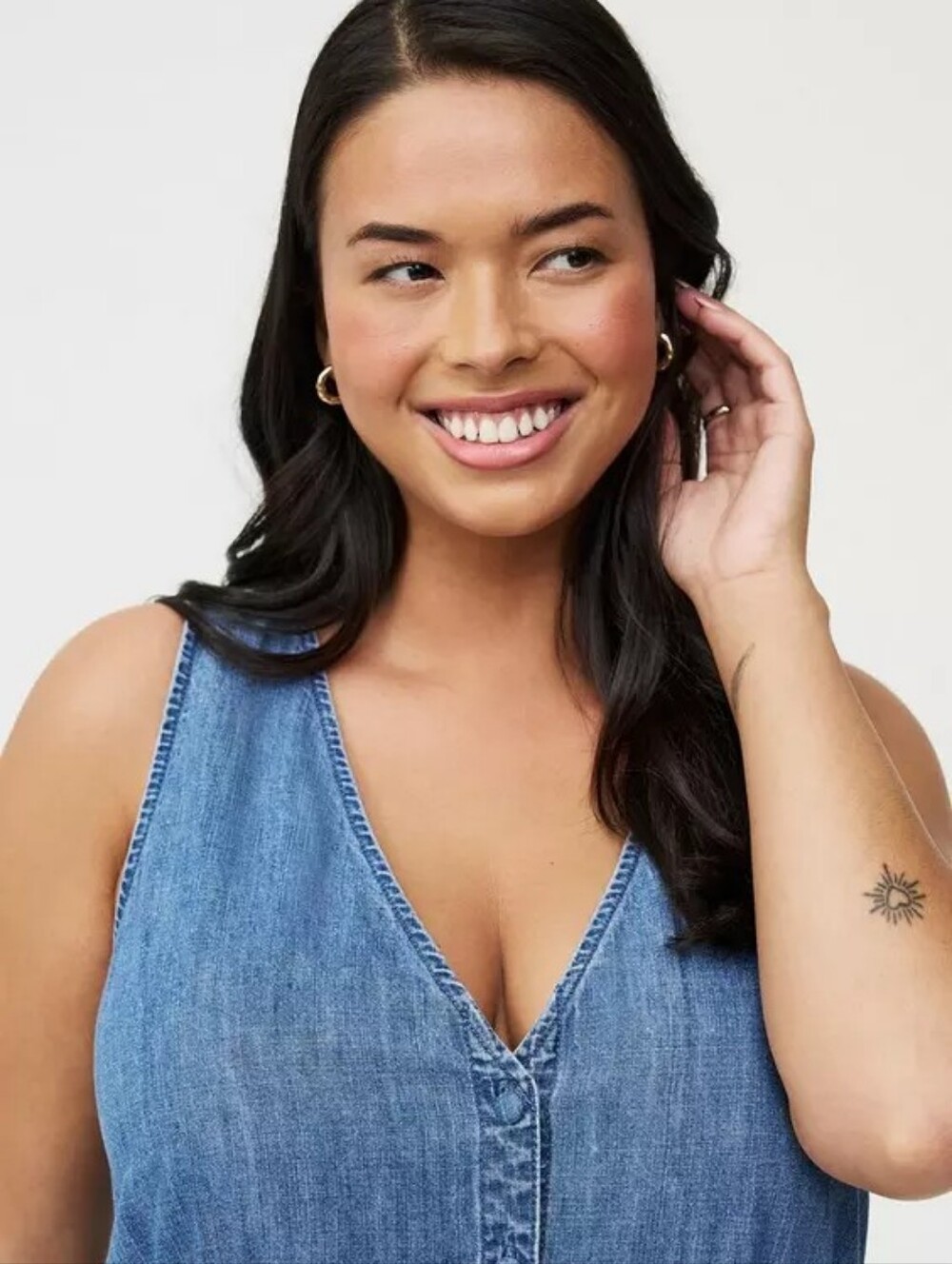 Torrid Y2K 90 inspired Blue Jean Denim Midi Dress 2X 18 20 Nwt - Picture 3 of 6